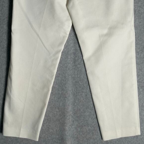 Alice+Olivia Sz 8 Stacey Slim Trouser Pants Employed White‎ Slacks Stretchy FLAW - Picture 14 of 15